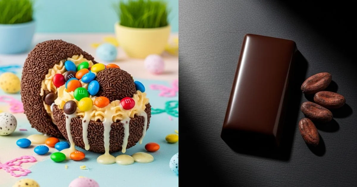 comparação ente chocolates - chocolate virou doce